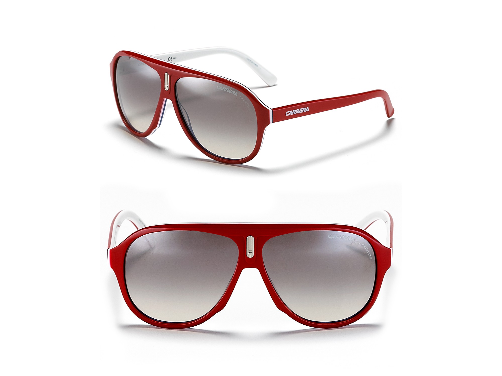 Carrera Thick Aviator Sunglasses In Red Blue White Red Lyst 