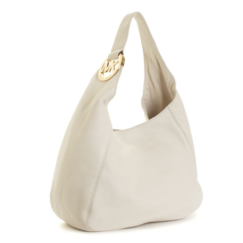 Lyst Michael Kors Handbag Fulton Shoulder Bag Large In White Gallery Previously Sold At Macy S Women Michael By Kors Fulton