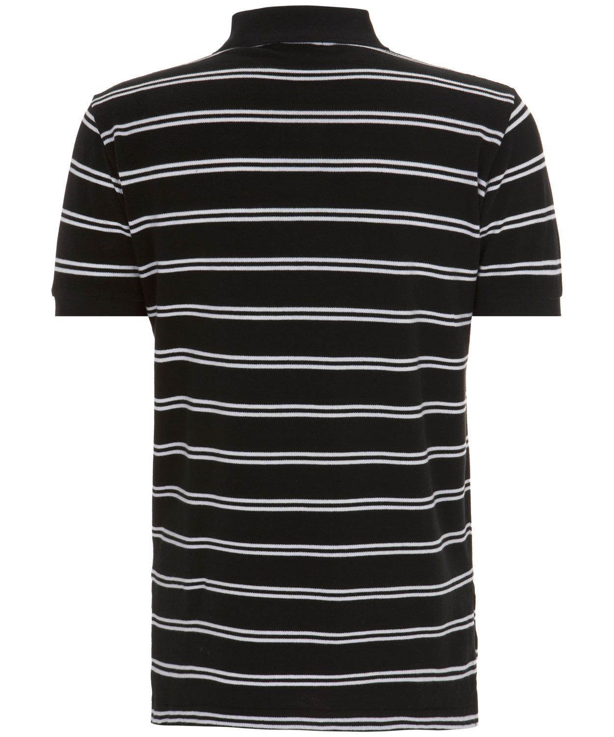 Lyst - Polo Ralph Lauren Black and White Track Stripe Polo Shirt in ...