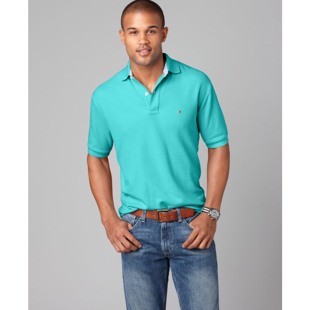 Tommy hilfiger Slim Fit Ivy Polo Shirt in Blue for Men | Lyst