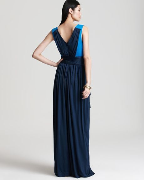 French Connection Dress Summer Meadow Block Maxi in Blue (blue thorn ...