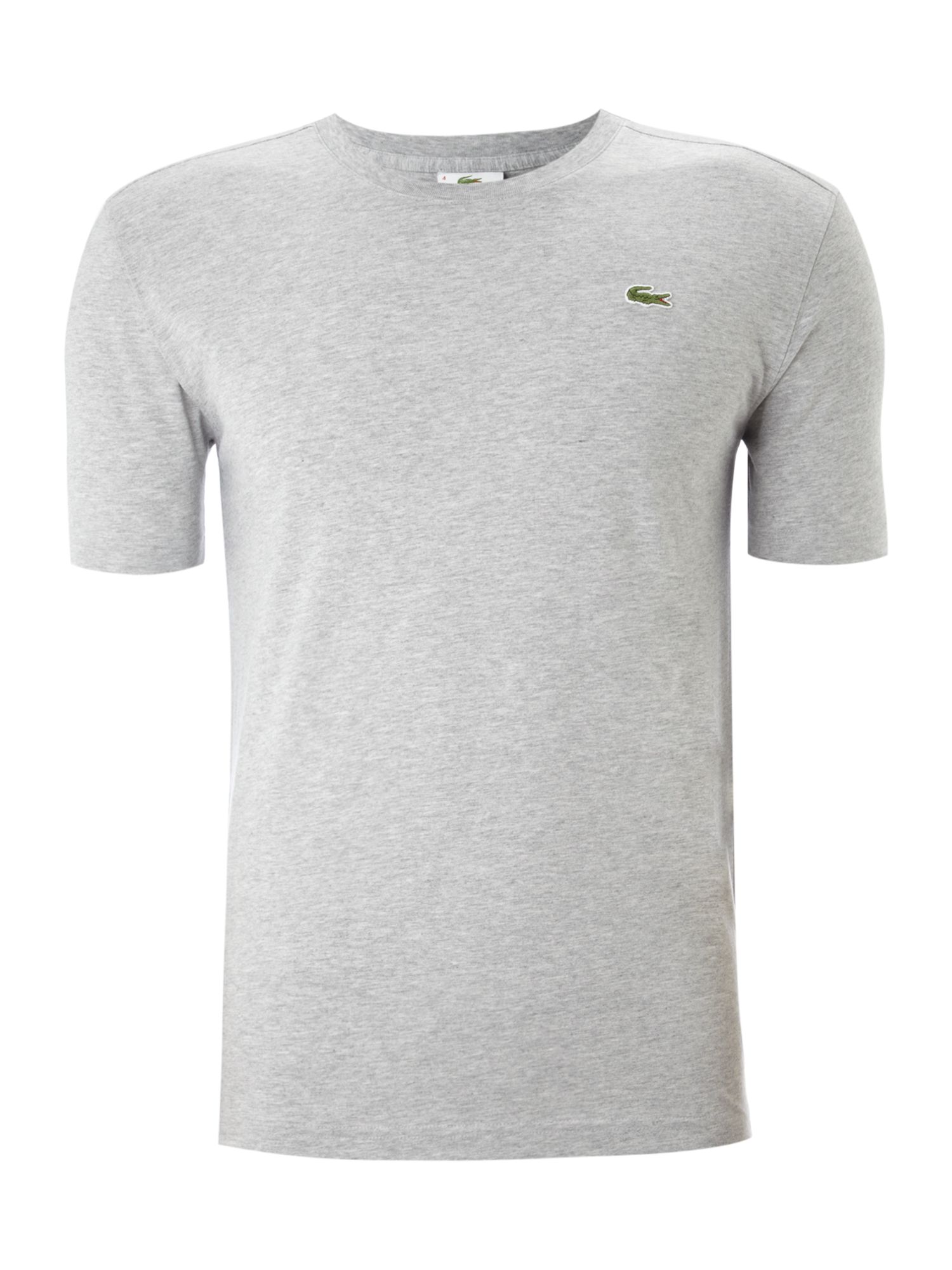 Lacoste Plain Crew Neck Tshirt in Gray for Men (grey marl) | Lyst