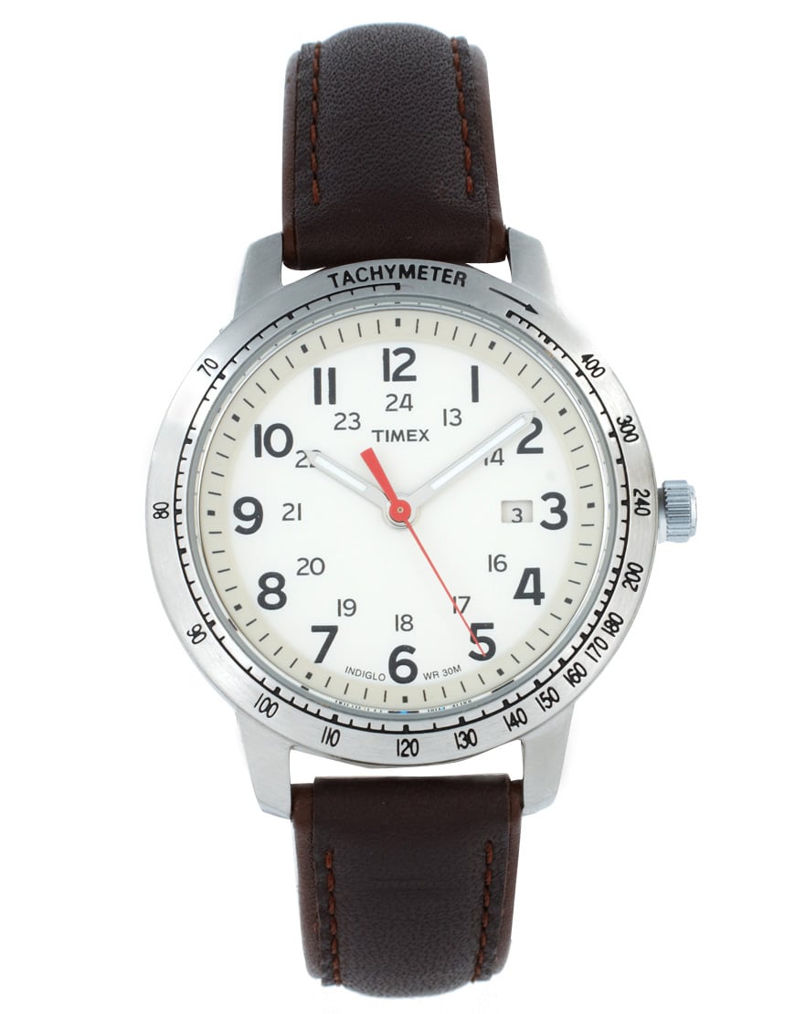 timex weekender leather strap