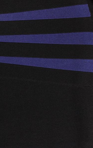 Karen Millen Panelled Stripe Bodycon Dress in Blue | Lyst