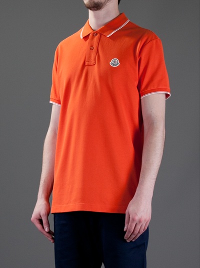 moncler orange polo moncler orange polo