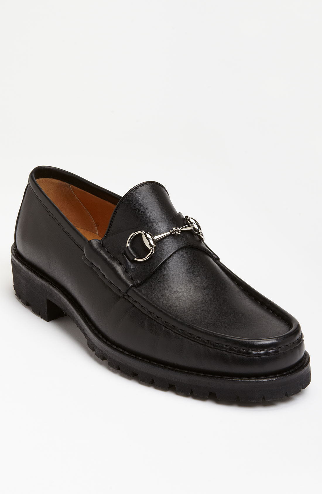 Gucci Classic Lug Sole Moccasin in Black for Men | Lyst