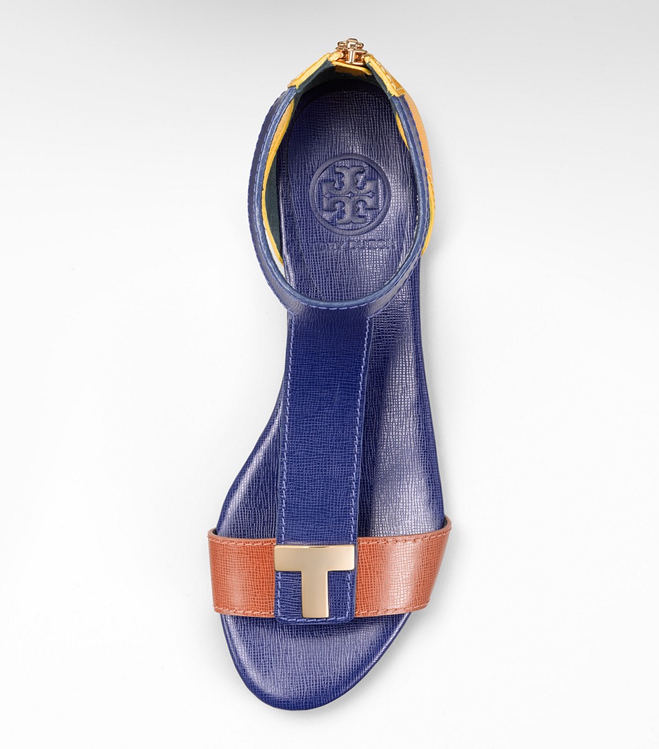 Tory Burch Casey Flat Sandals in Blue Lyst