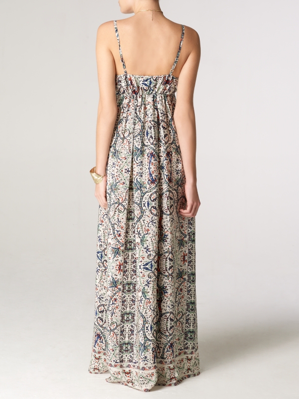 Lyst Jigsaw Jigsaw St Tropez Silk Maxi Dress Ivory in White