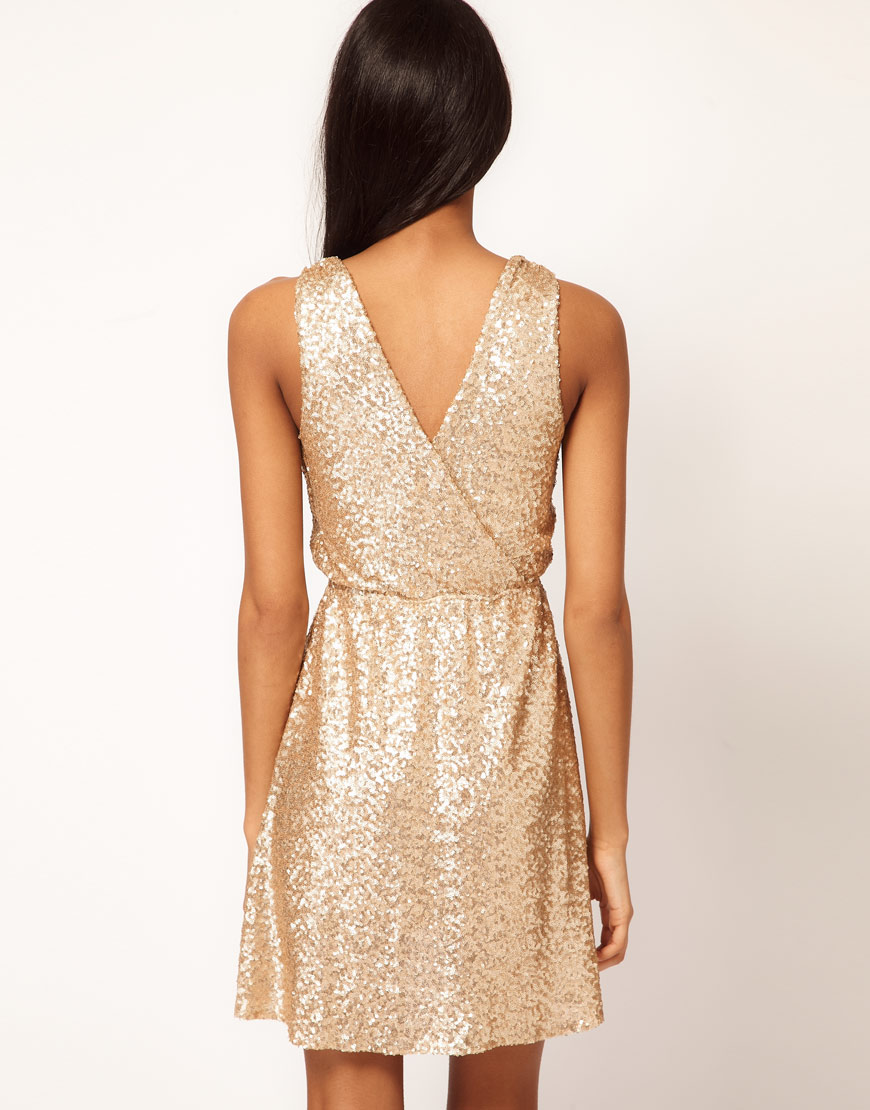 tfnc-london-tfnc-dress-cross-front-in-sequin-in-green-lyst