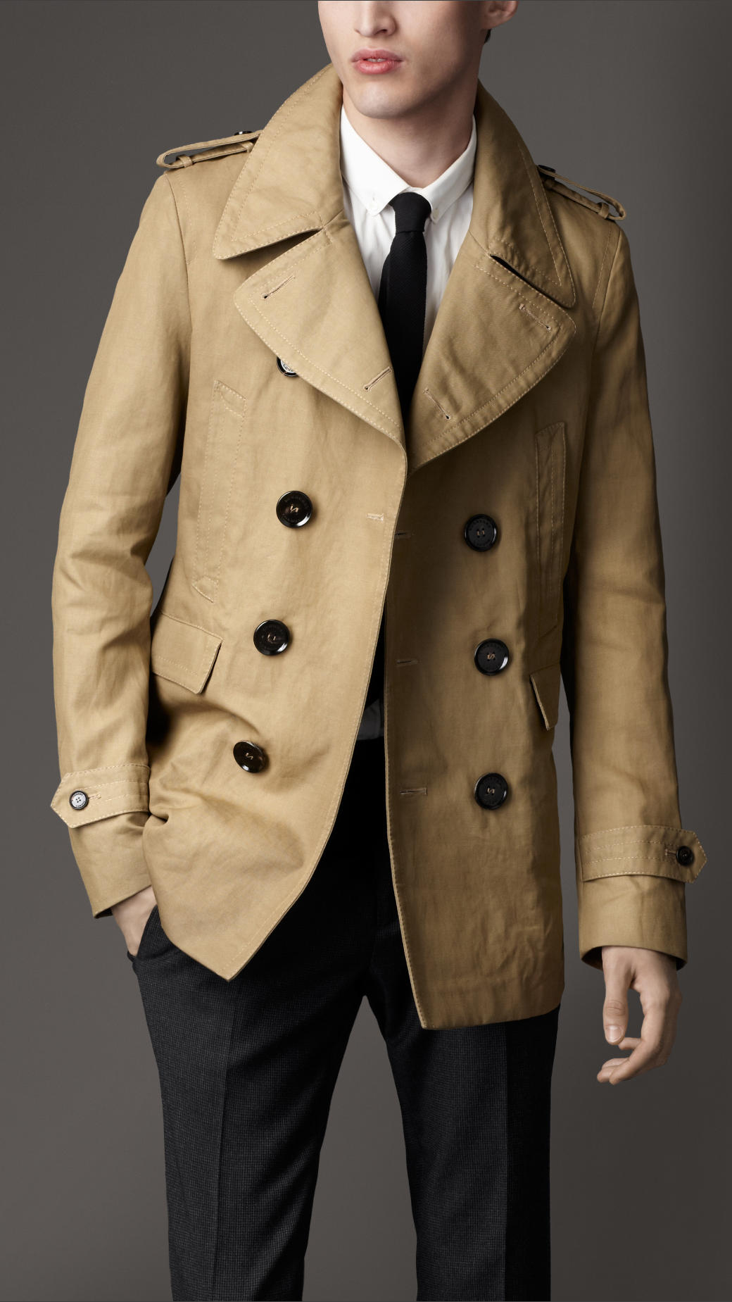 Mens Lightweight Pea Coat - Coat Nj