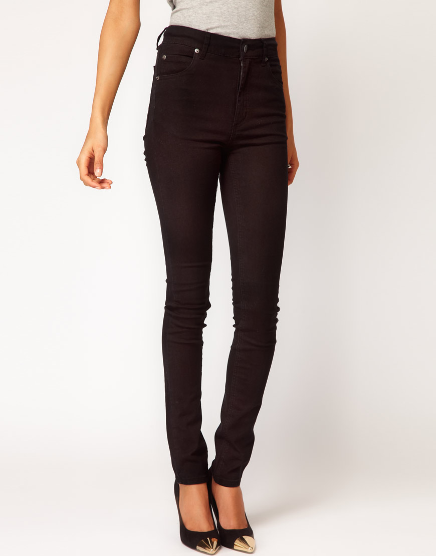 Cheap monday Cheap Monday High Waist Skinny Jeans in Black | Lyst