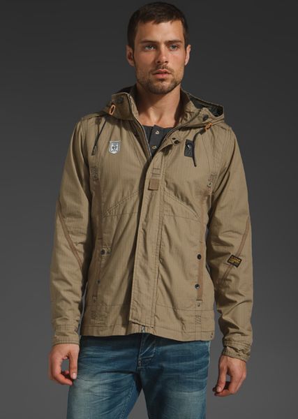 G-star Raw Halo Recolite Hooded Jacket in Beige for Men (arizona) | Lyst