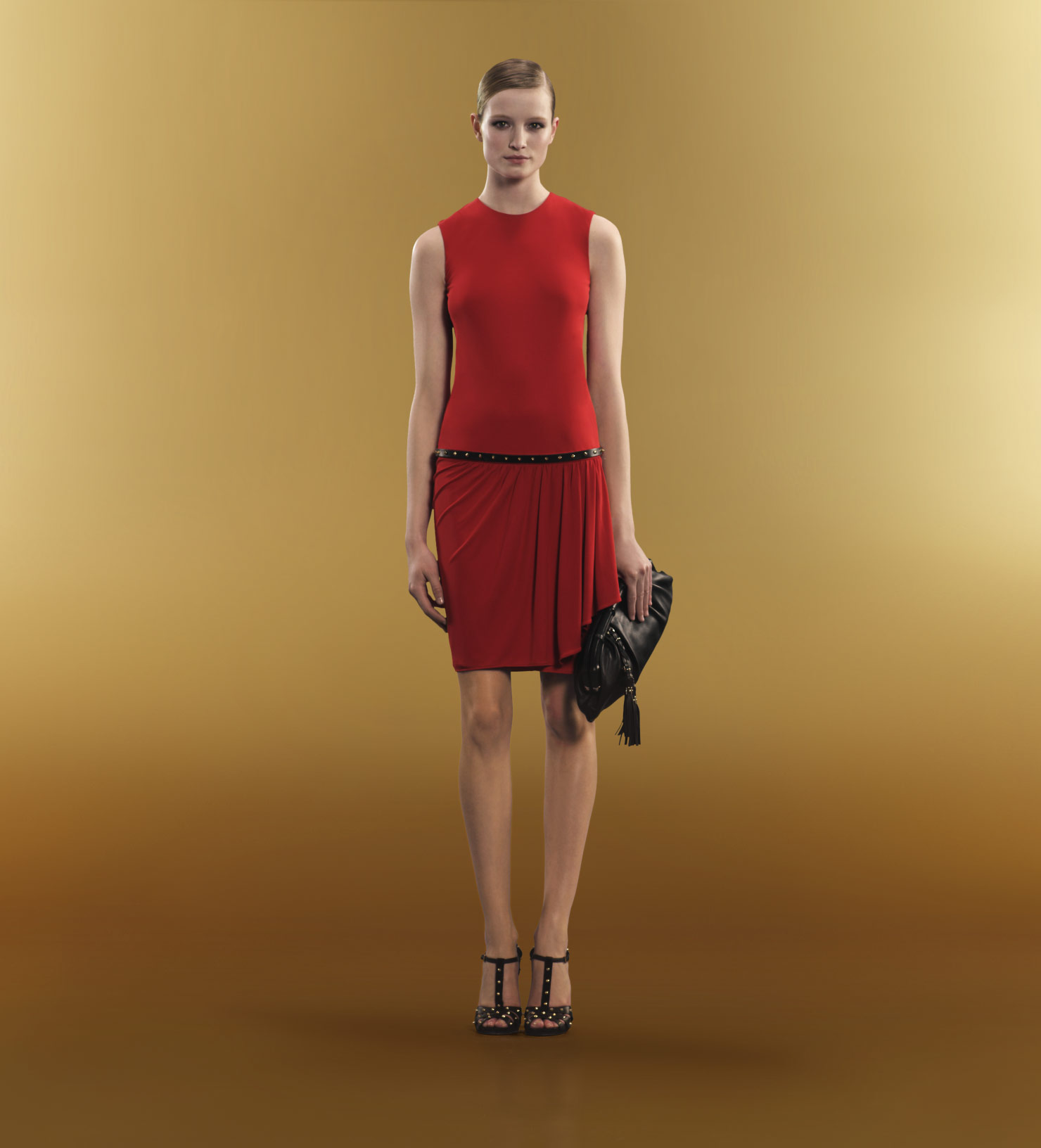 gucci red gown