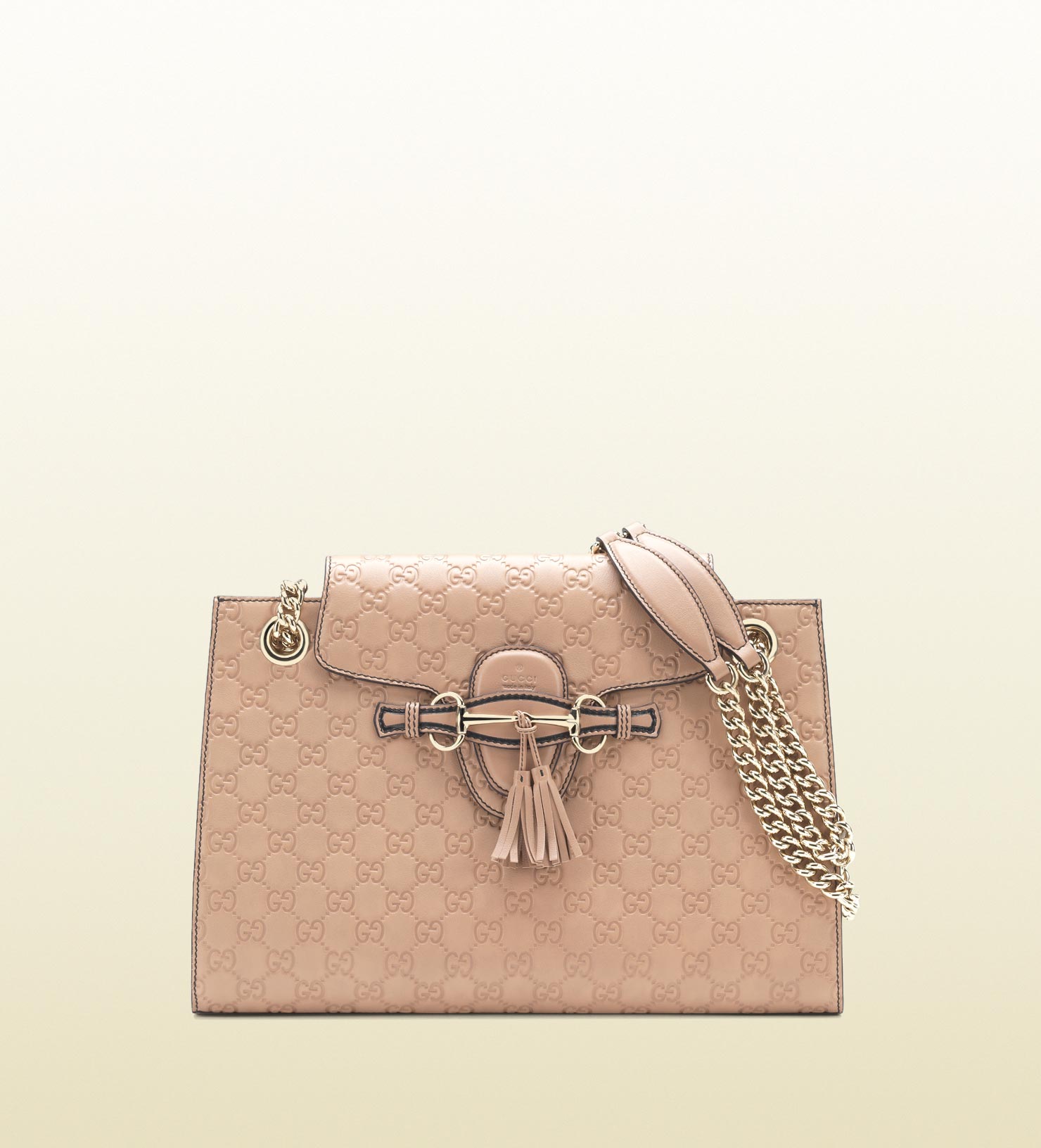 Lyst - Gucci Emily Antique Rose Guccissima Leather Shoulder Bag in Pink