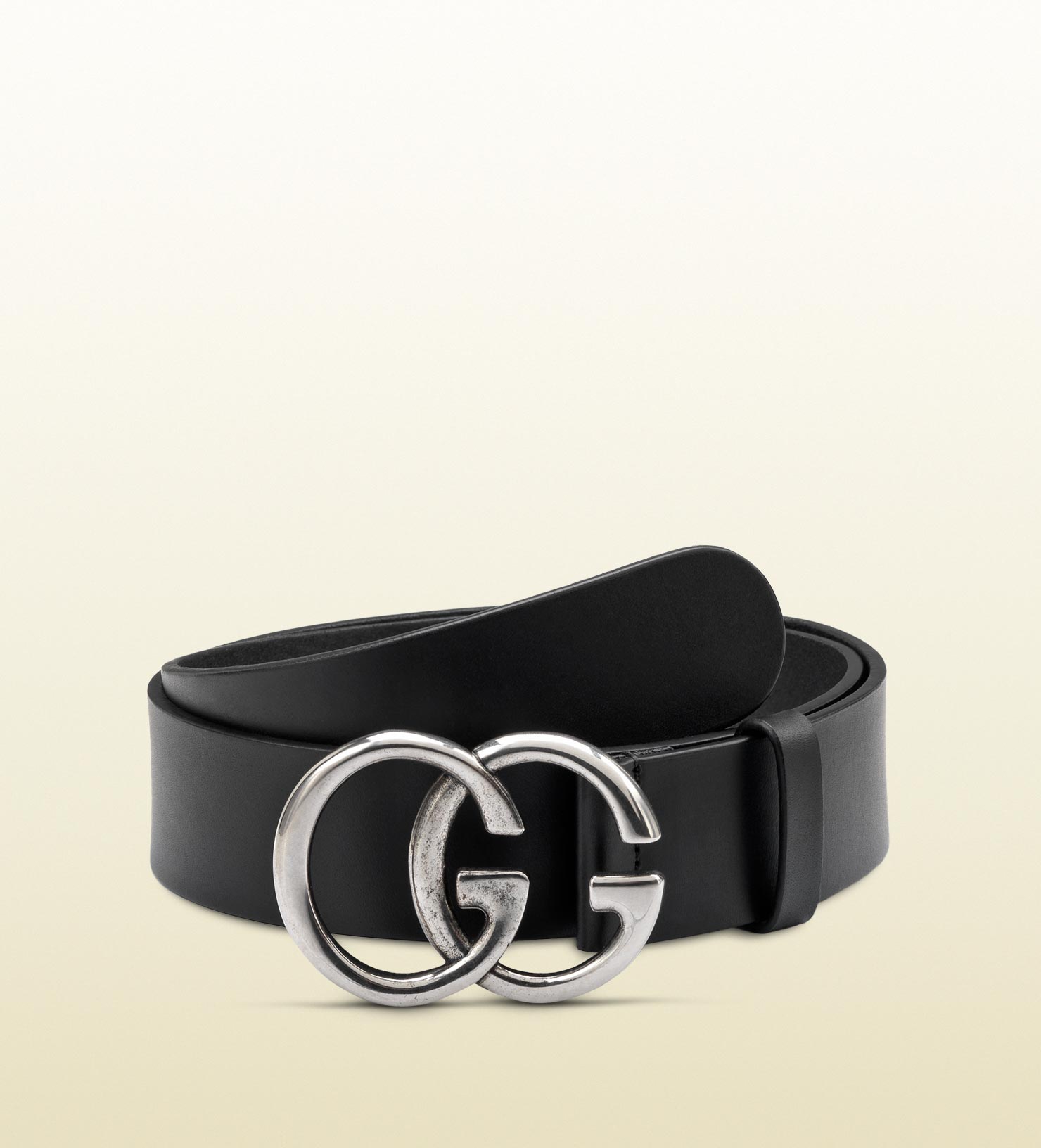 Lyst - Gucci Belt With Double G Buckle in Black for Men