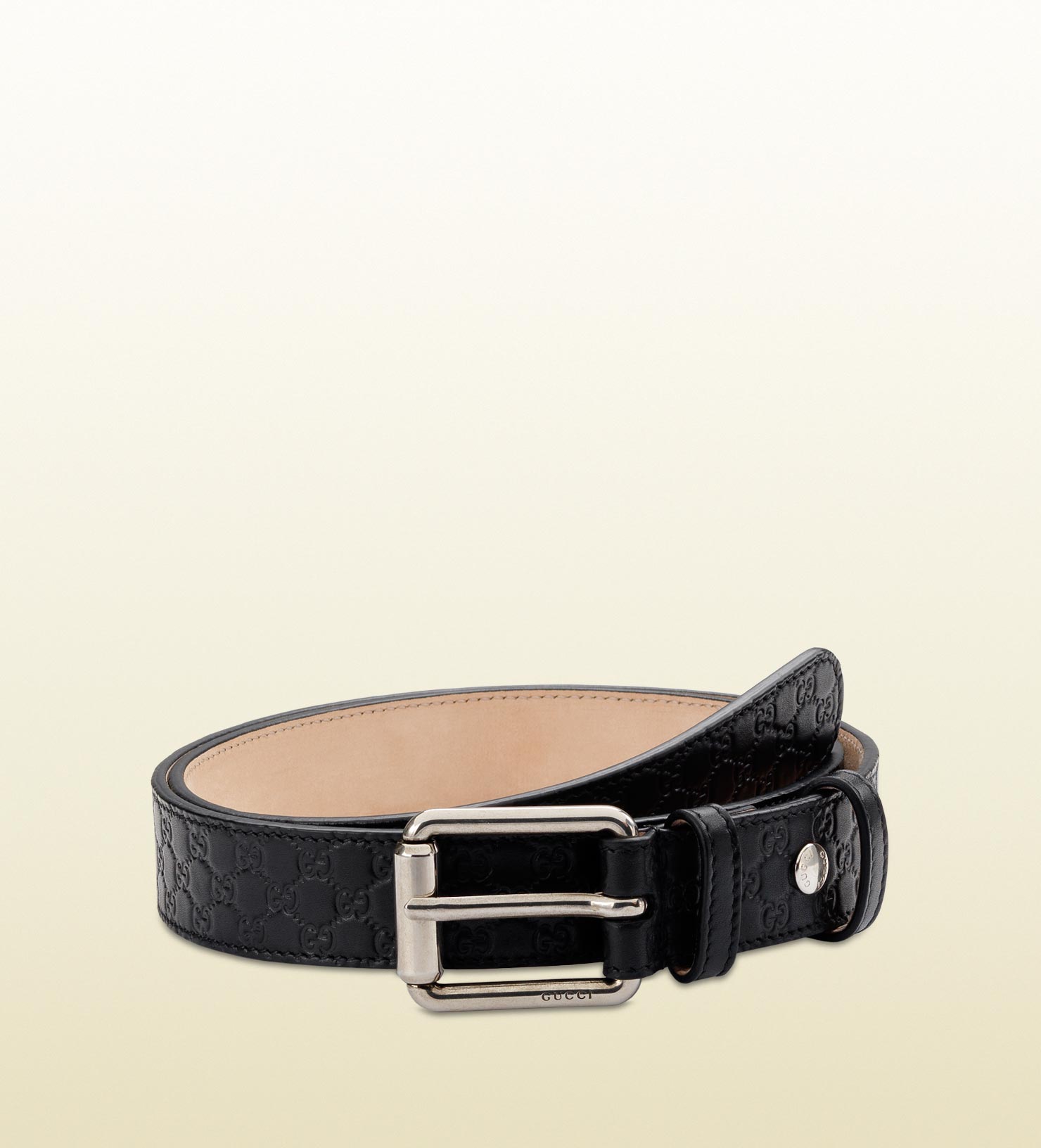 Gucci Belt With Square Buckle in Black for Men | Lyst