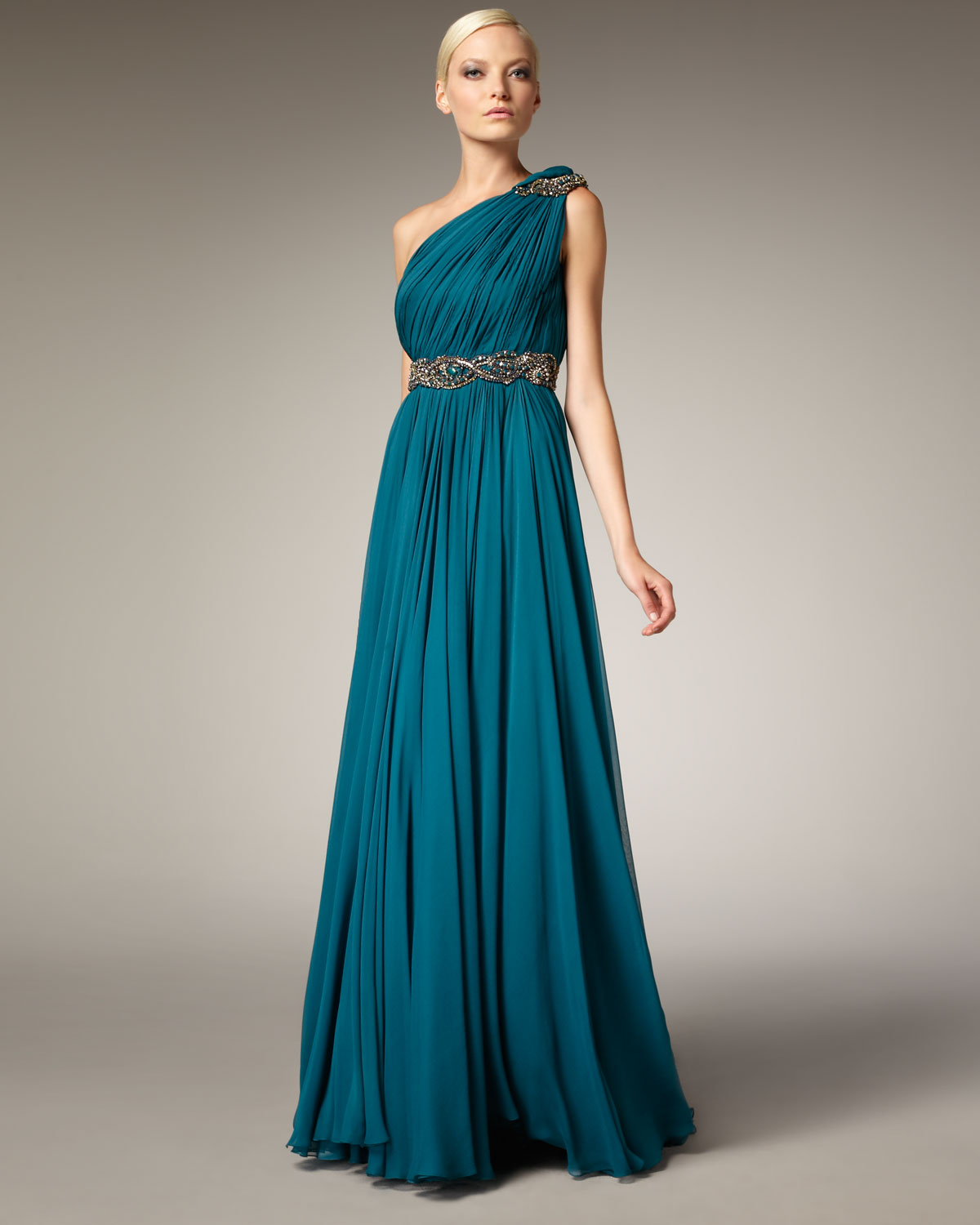 One Shoulder Grecian Dress