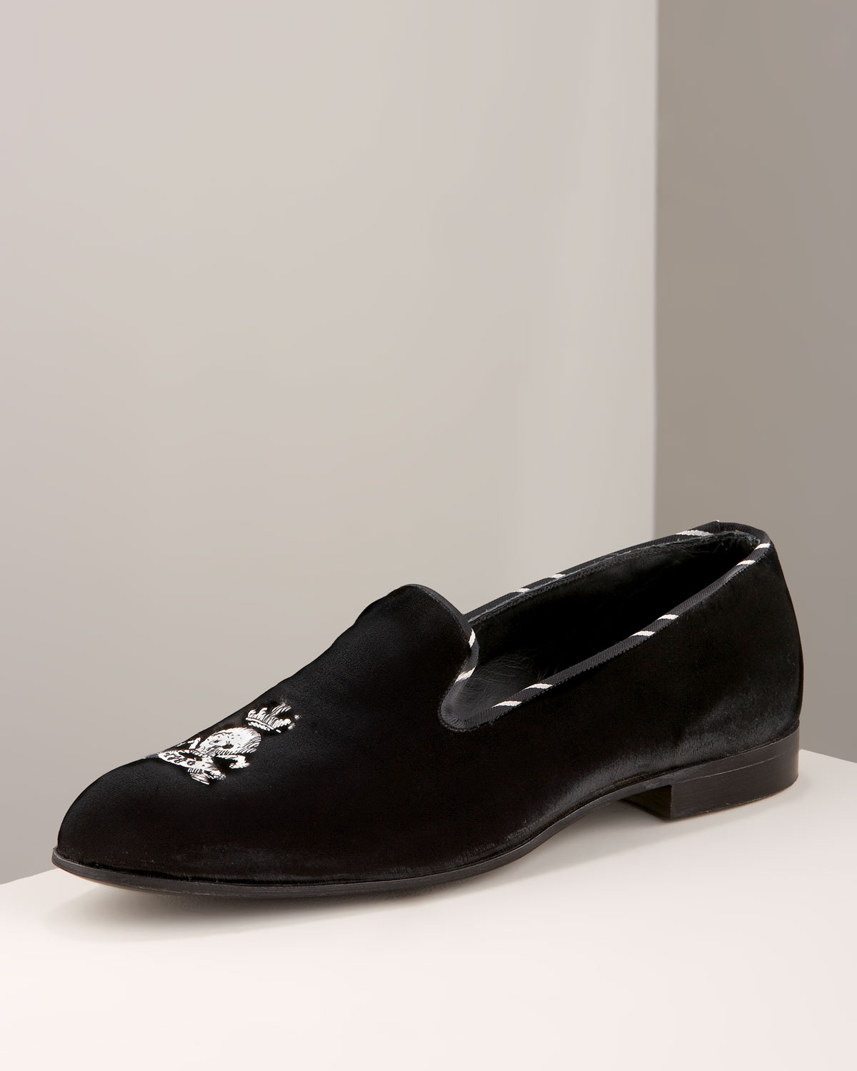 Lyst - Barker Black Velvet Loafer in Black for Men