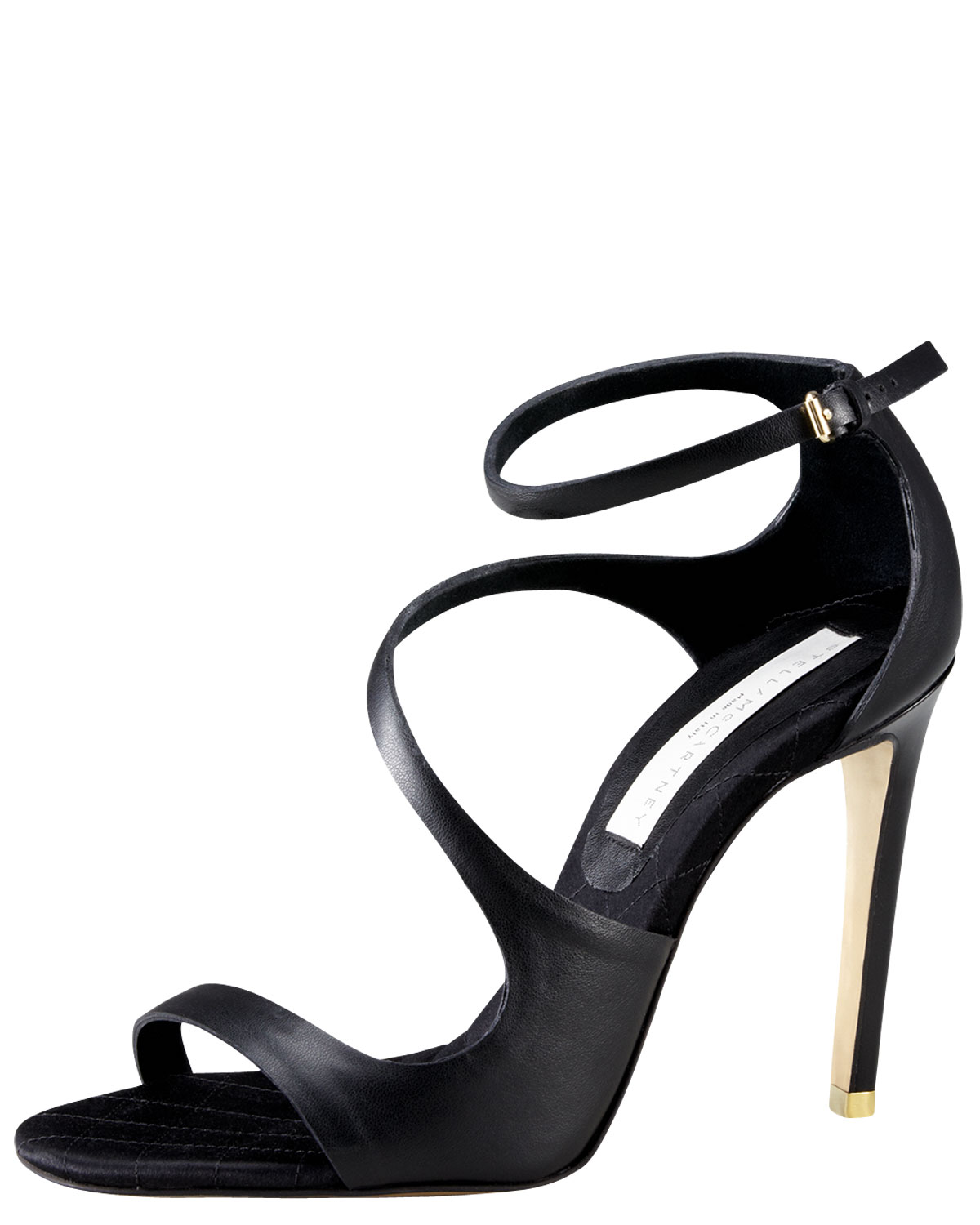 Lyst - Stella Mccartney Asymmetric Strappy Sandal in Black