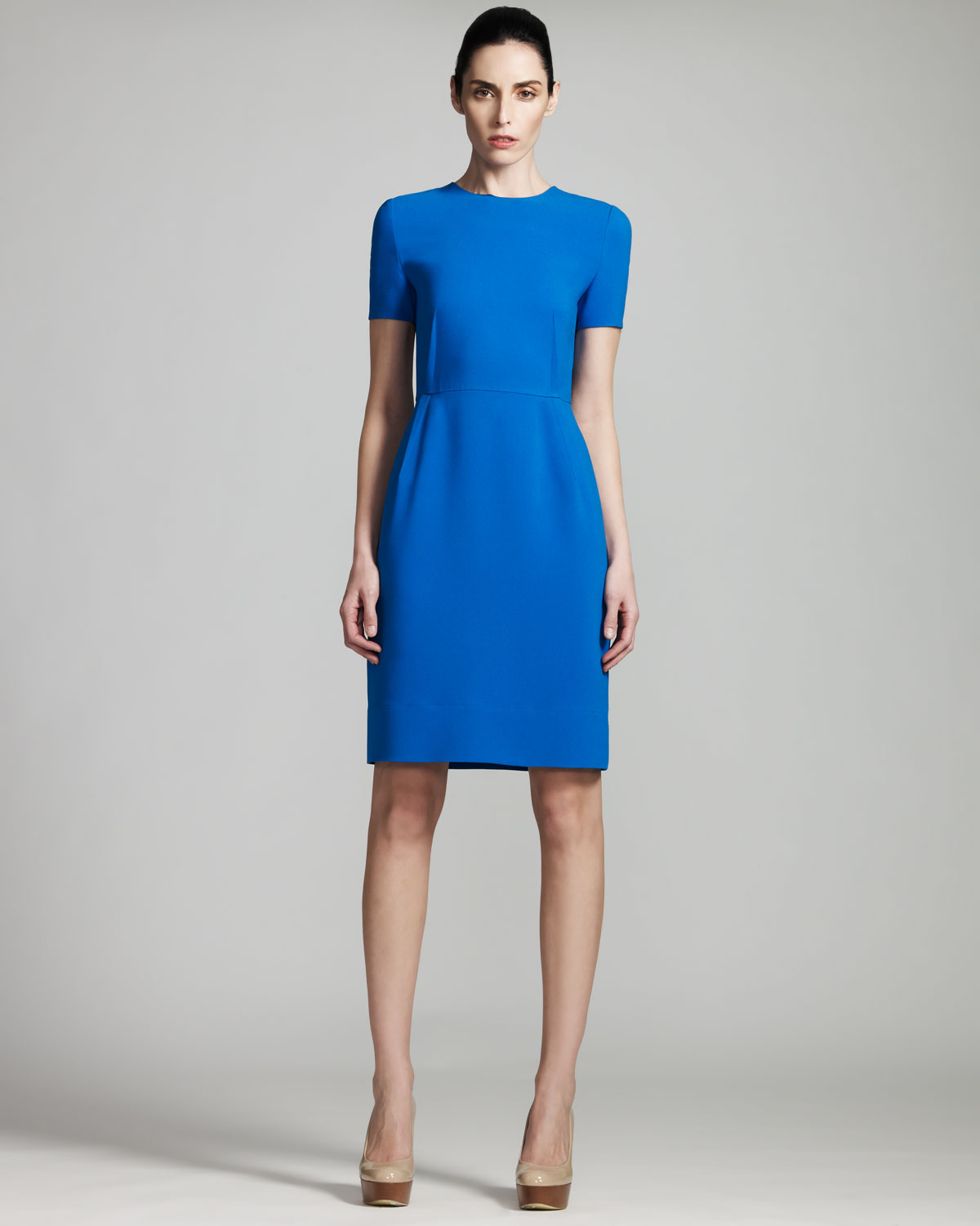 Stella Mccartney Short Sleeve Dress In Blue Lyst Gallery