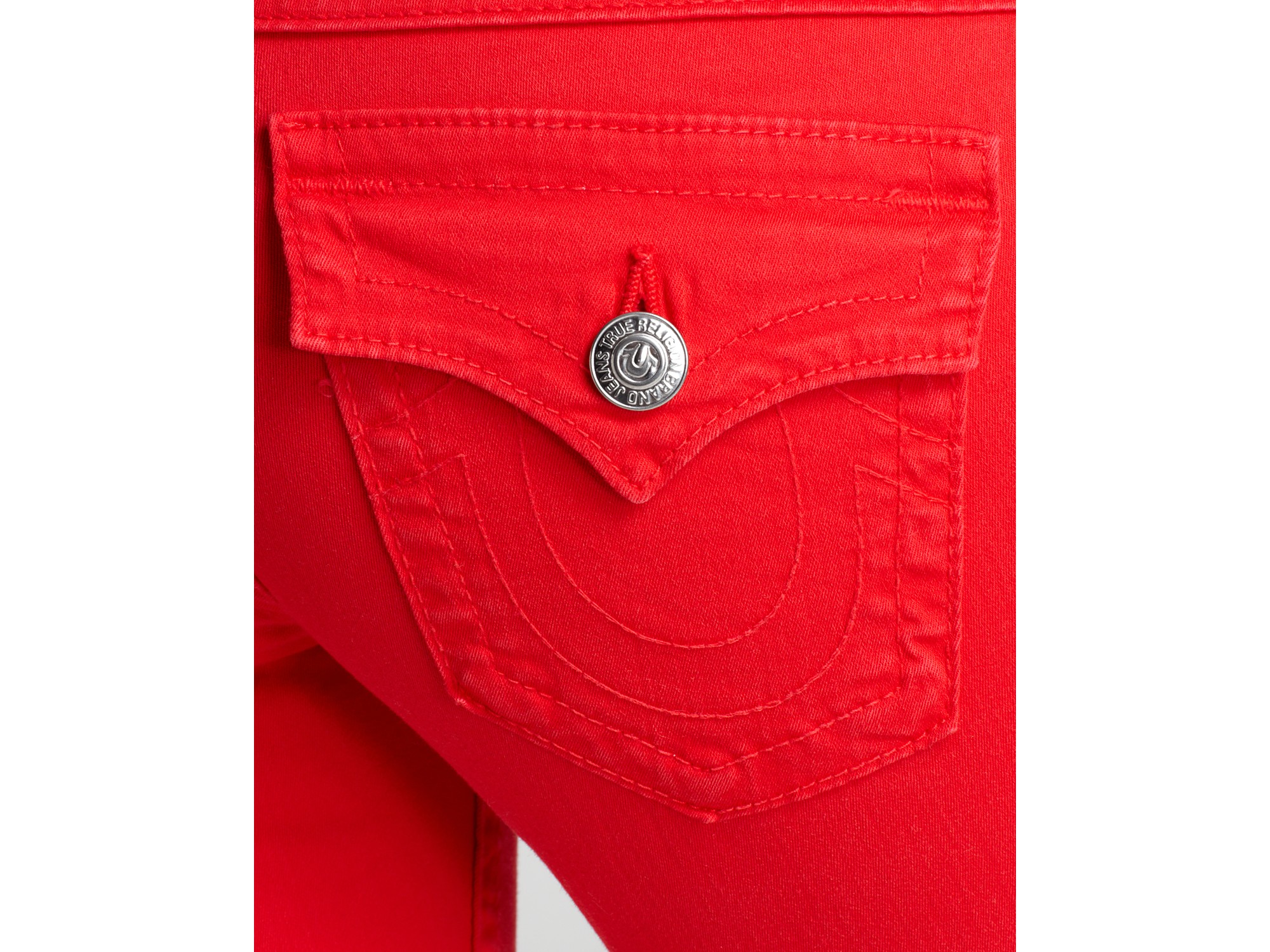 True Religion Jeans Brooklyn Crop In Cherry In Red Lyst