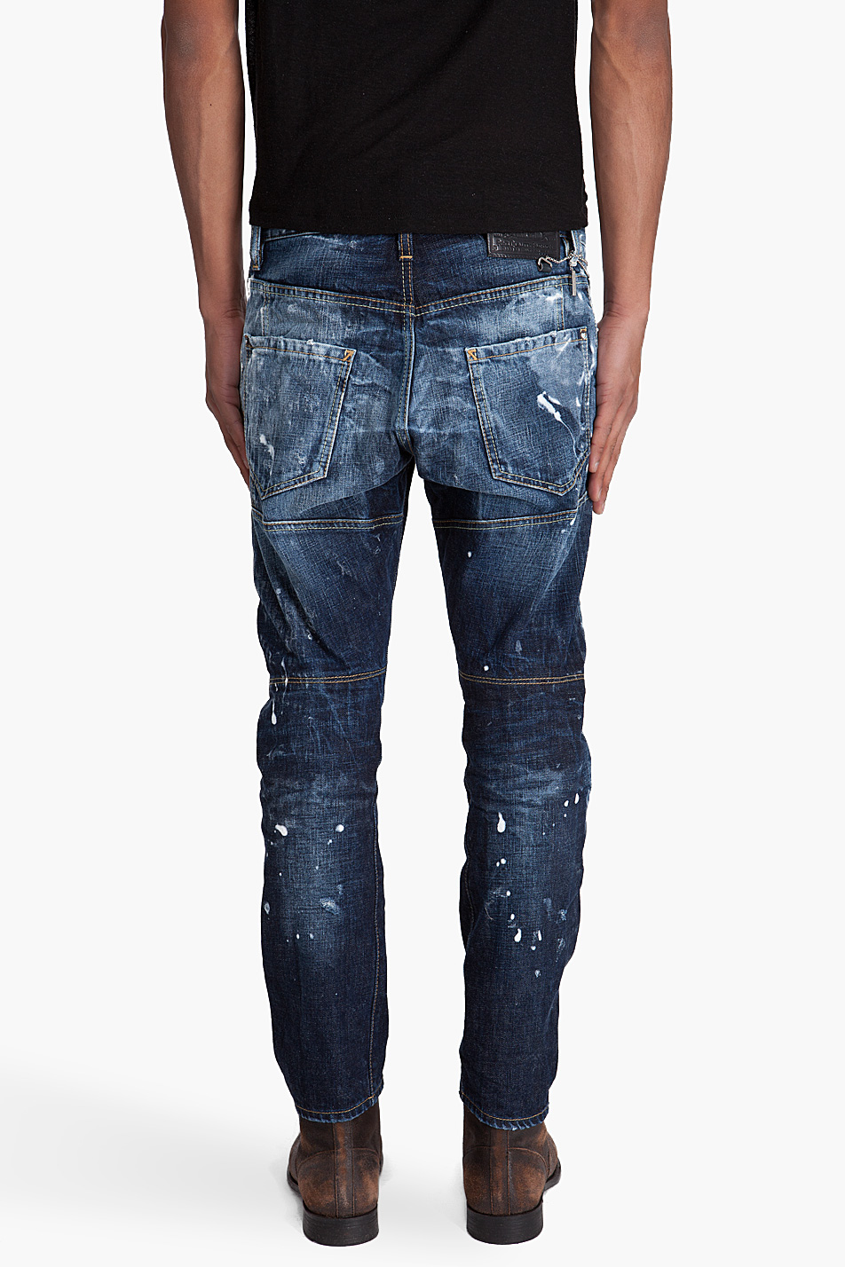 blue splatter jeans