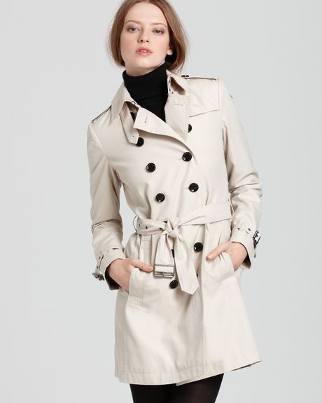 Burberry Brit Double Breasted Trench in Beige (trench) | Lyst