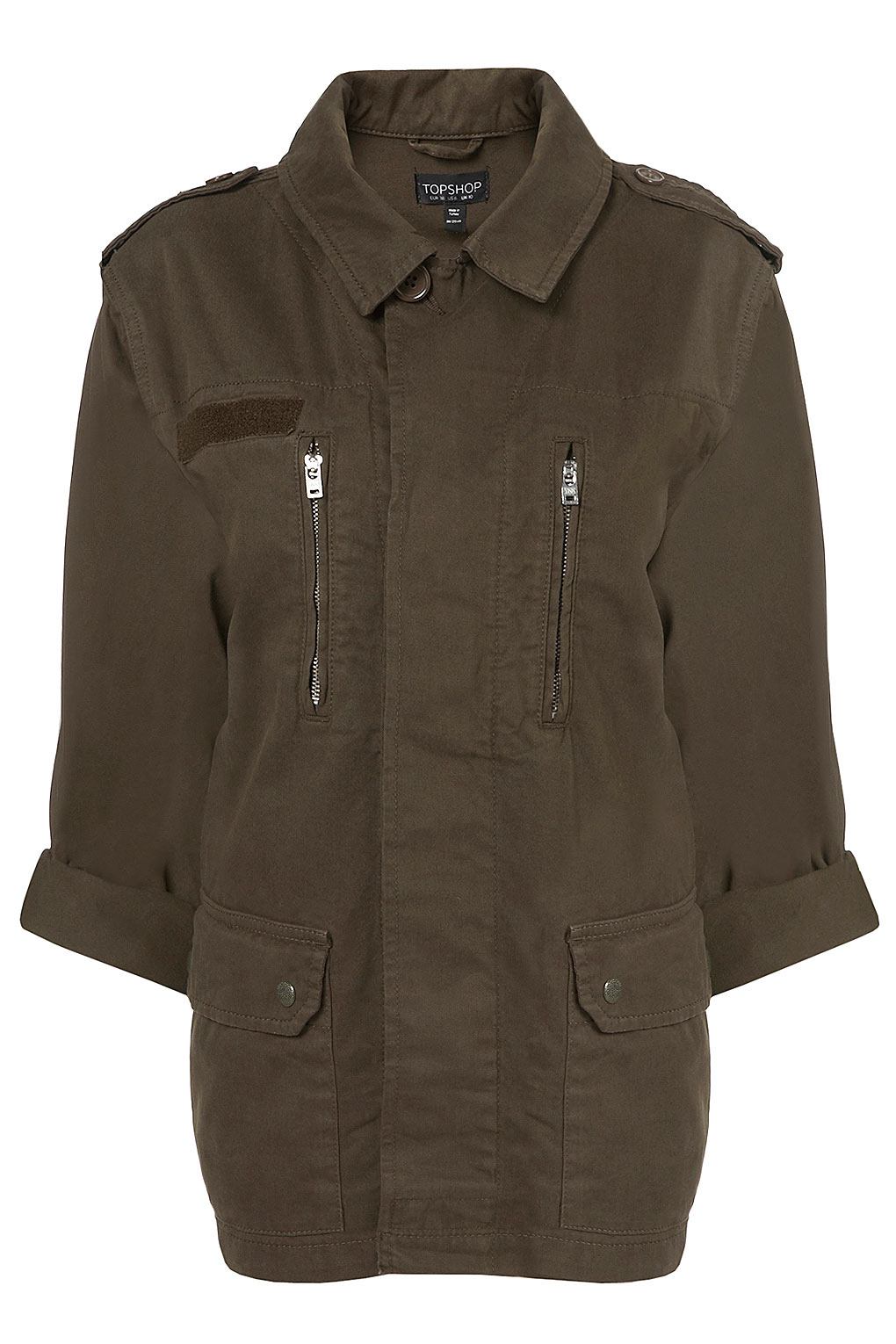 Lyst Khaki Army Jacket in Brown
