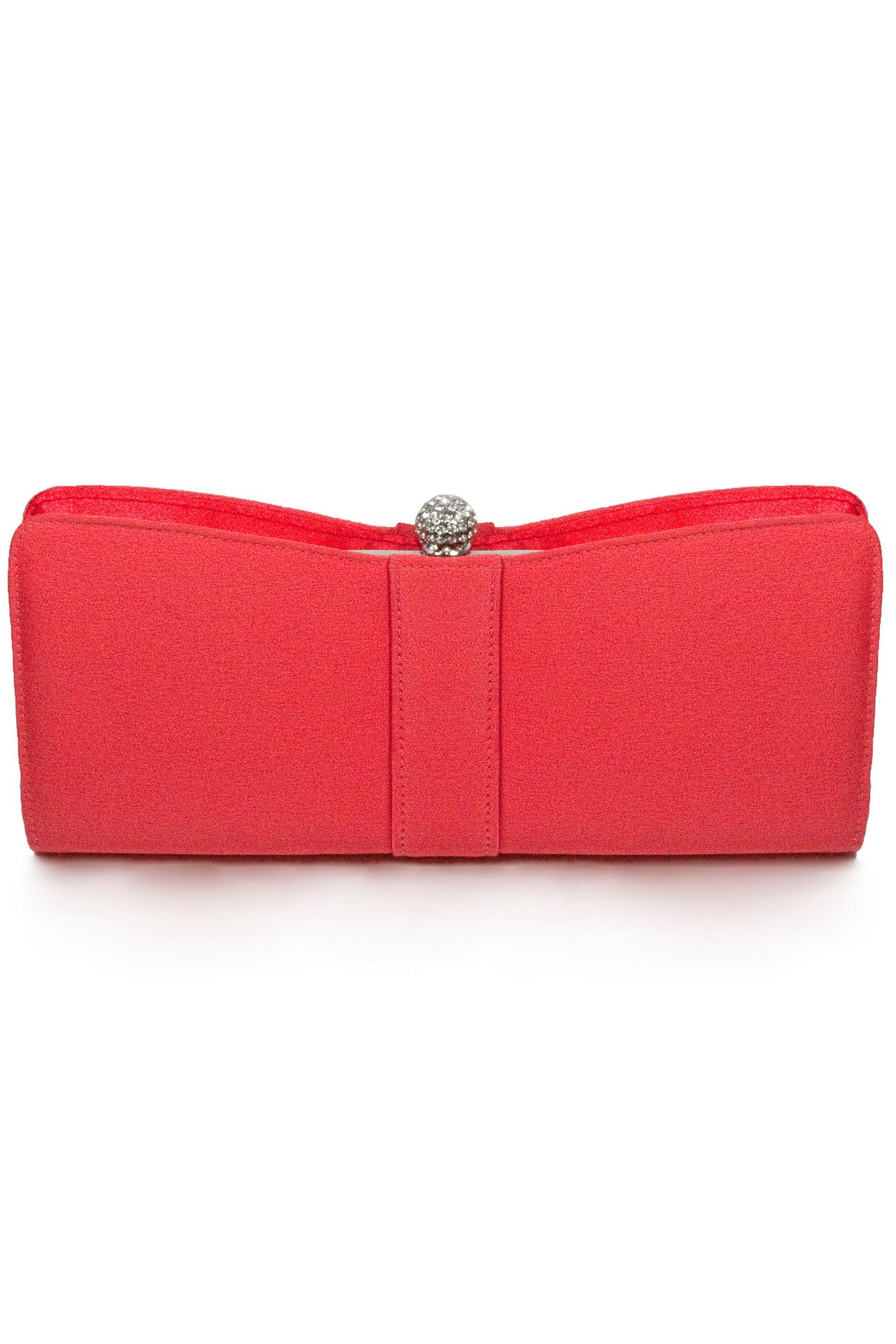 Ann Harvey Coral Satin Feel Clutch Bag in Red (coral) | Lyst