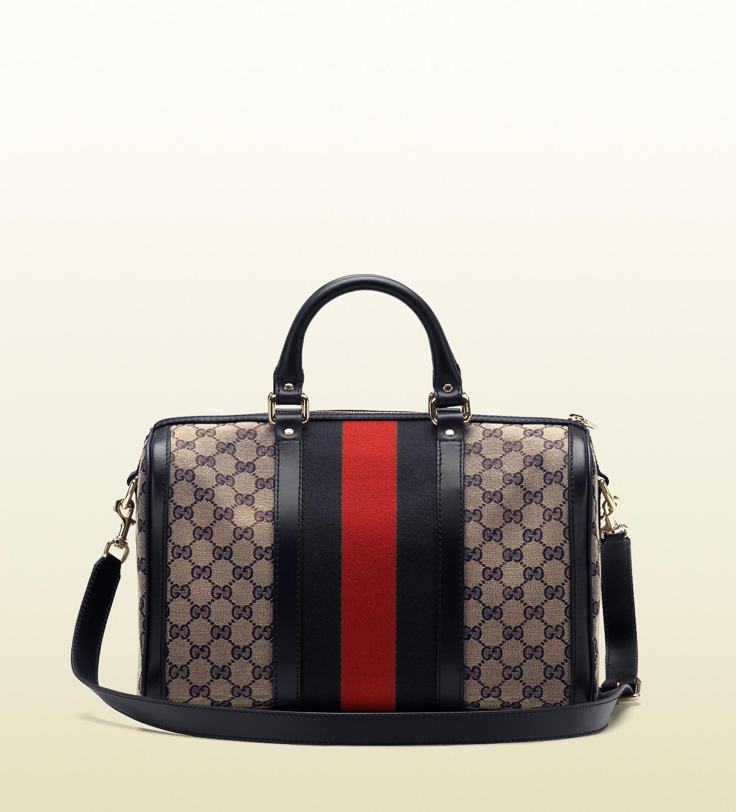 Lyst - Gucci Vintage Web Original Gg Canvas Boston Bag in Blue