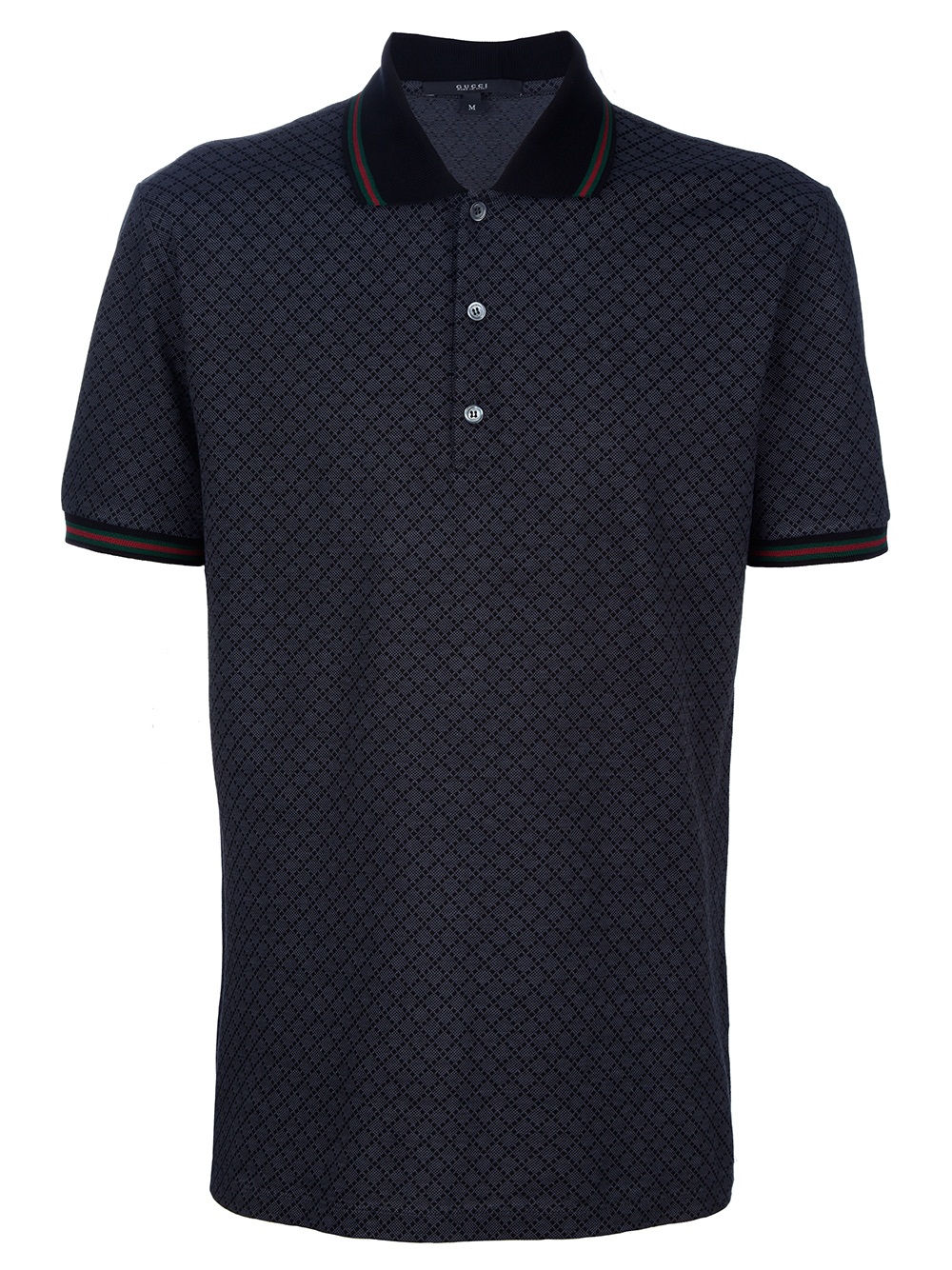 Gucci Checked Polo Shirt in Black for Men | Lyst