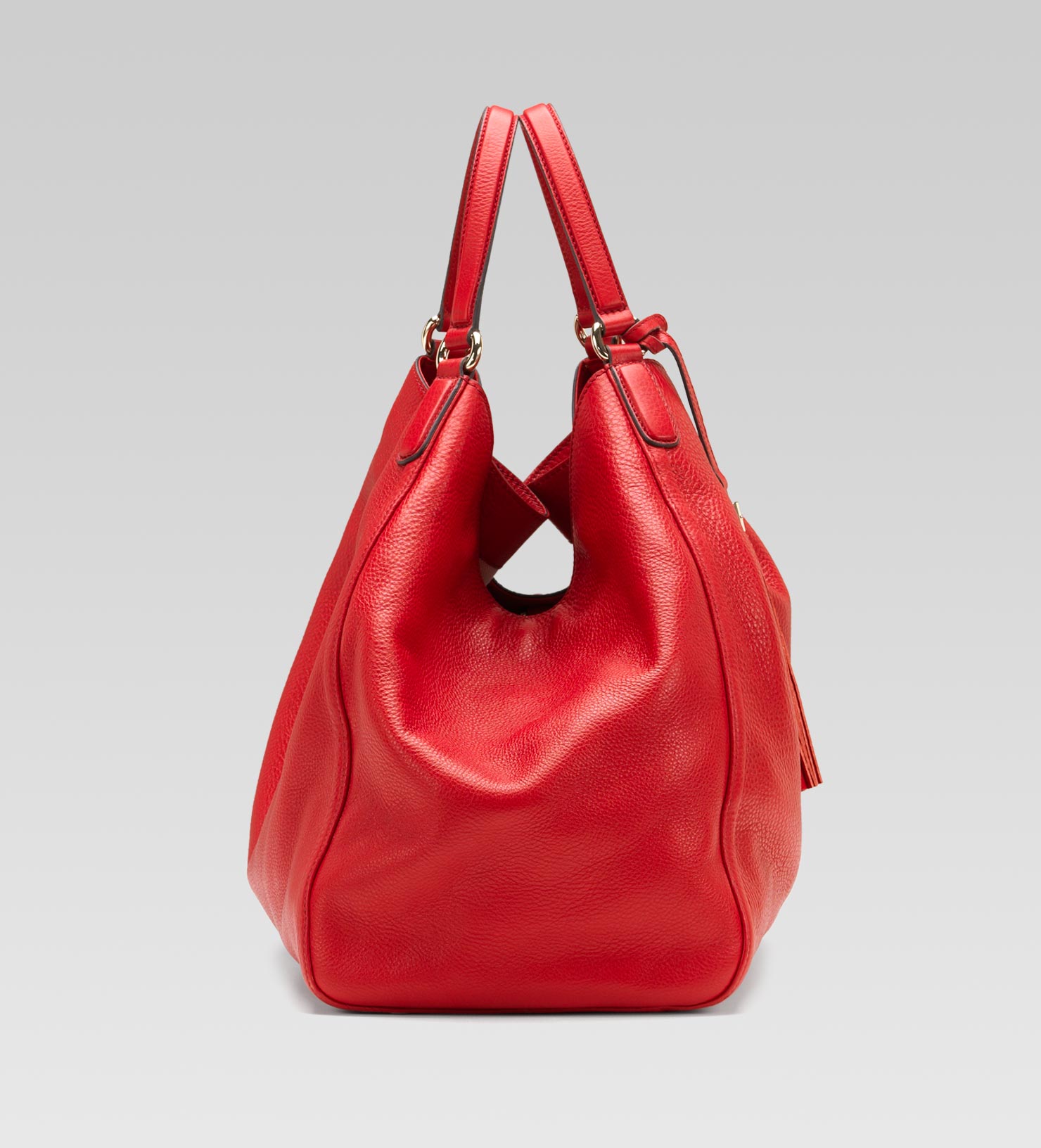 Gucci Soho Leather Shoulder Bag in Red | Lyst