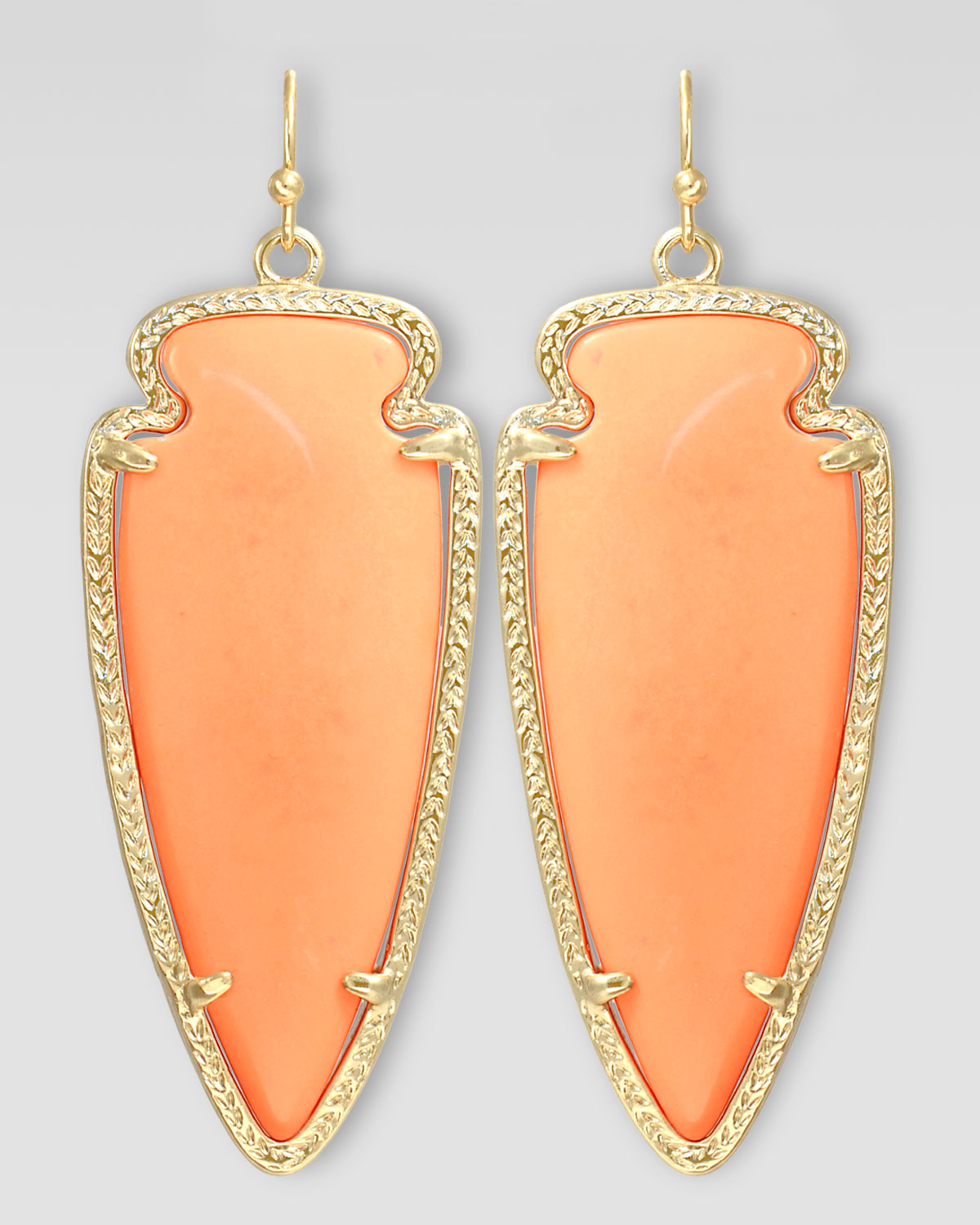 Kendra Scott Skylar Arrow Earrings In Pink salmon Lyst Kendra scott skylar arrow earrings in pink salmon lyst