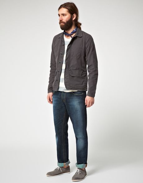 Nudie Jeans Pascal Worker Jacket in Gray for Men (grey) | Lyst