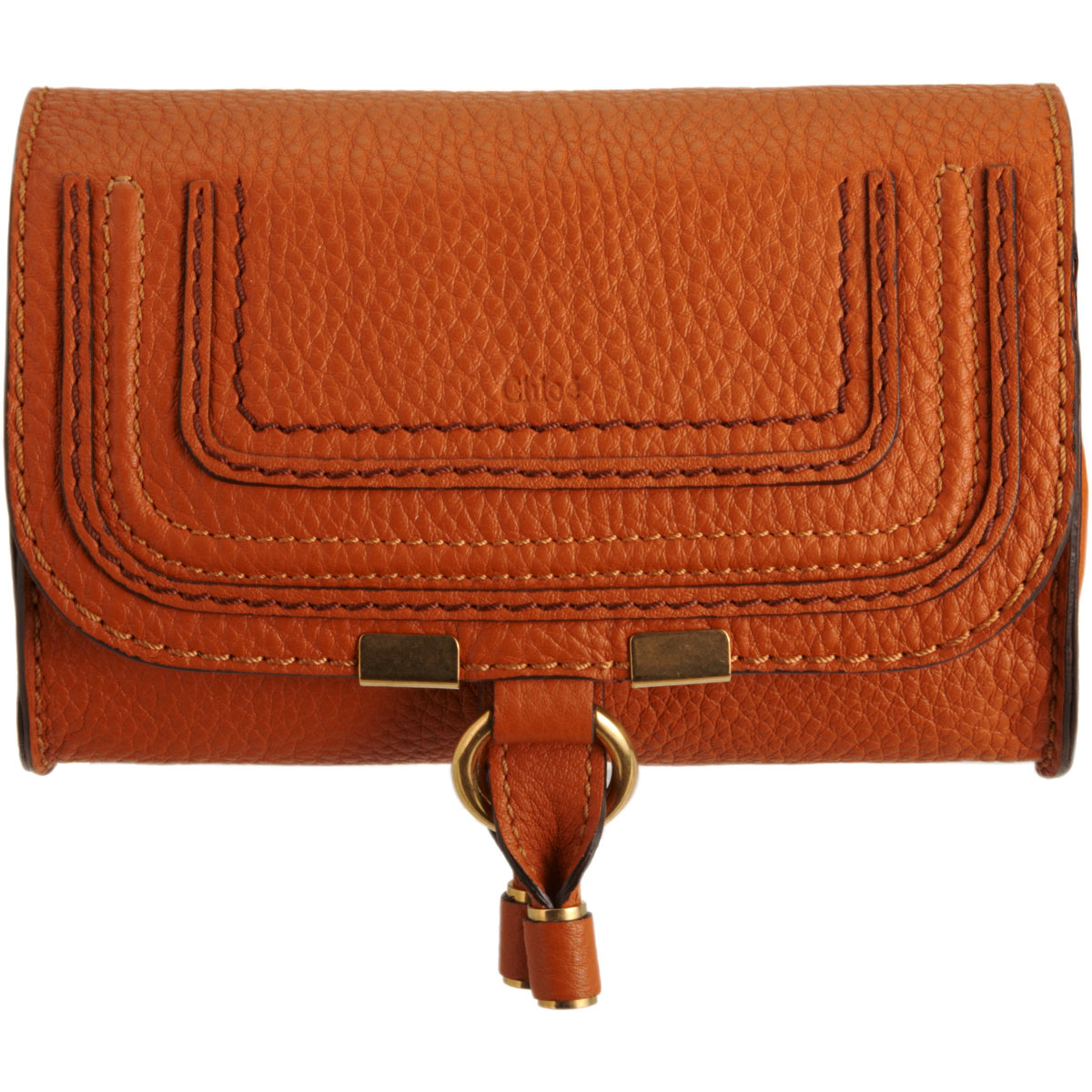 Chlo Marcie Cosmetic Pouch in Brown (orange) | Lyst  