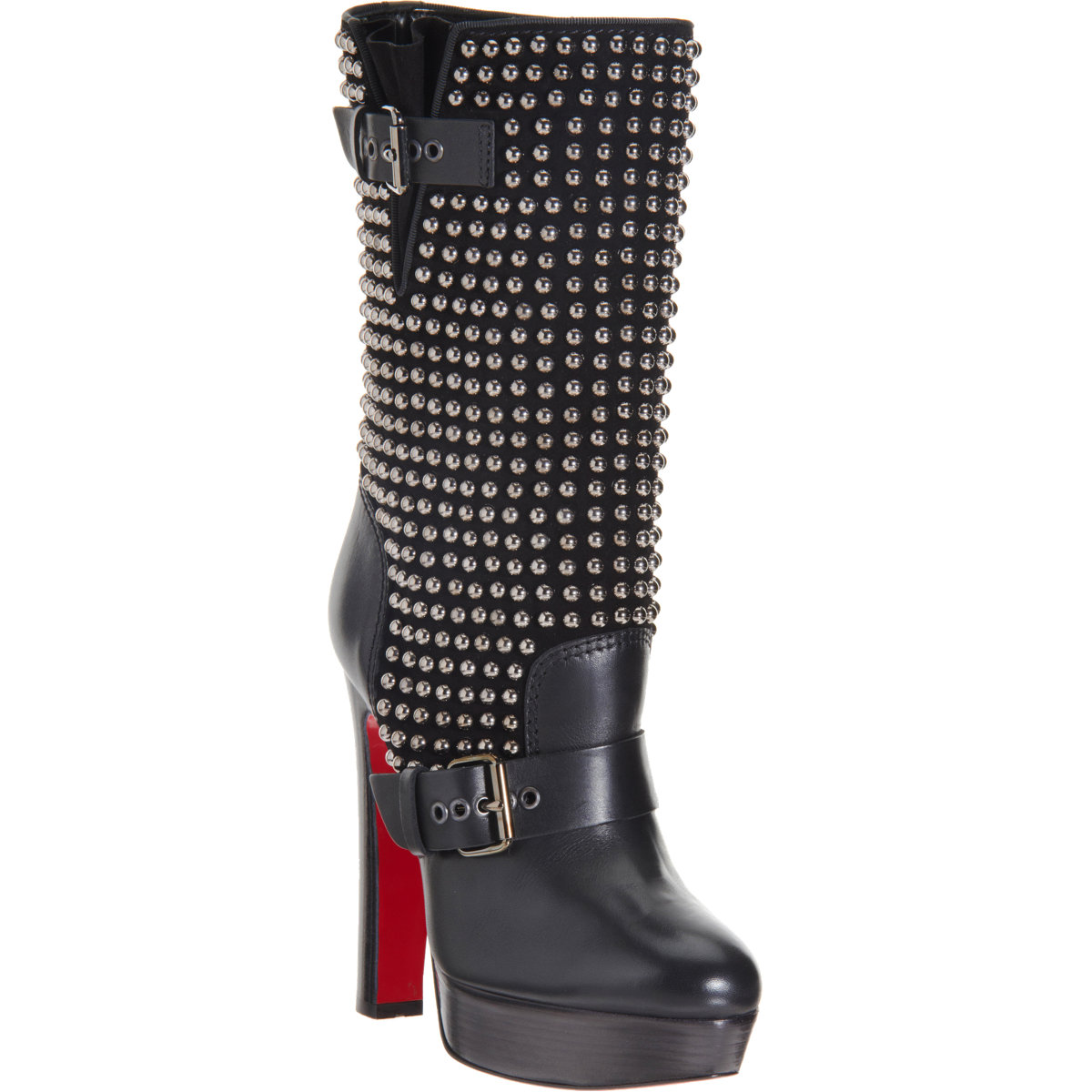 Christian louboutin Marisa Studded Platform Boot in Black | Lyst