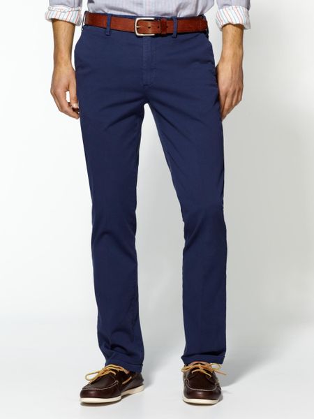 Gant Summer Chino Slim Pants in Blue for Men (410) | Lyst