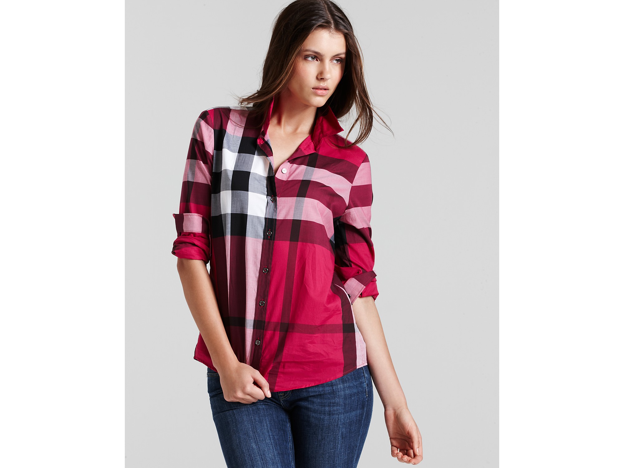 burberry womens button down