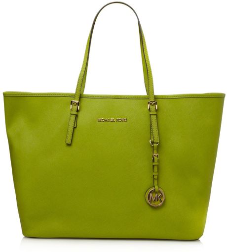 Michael Michael Kors Jet Set Travel Tote in Green (lime) | Lyst