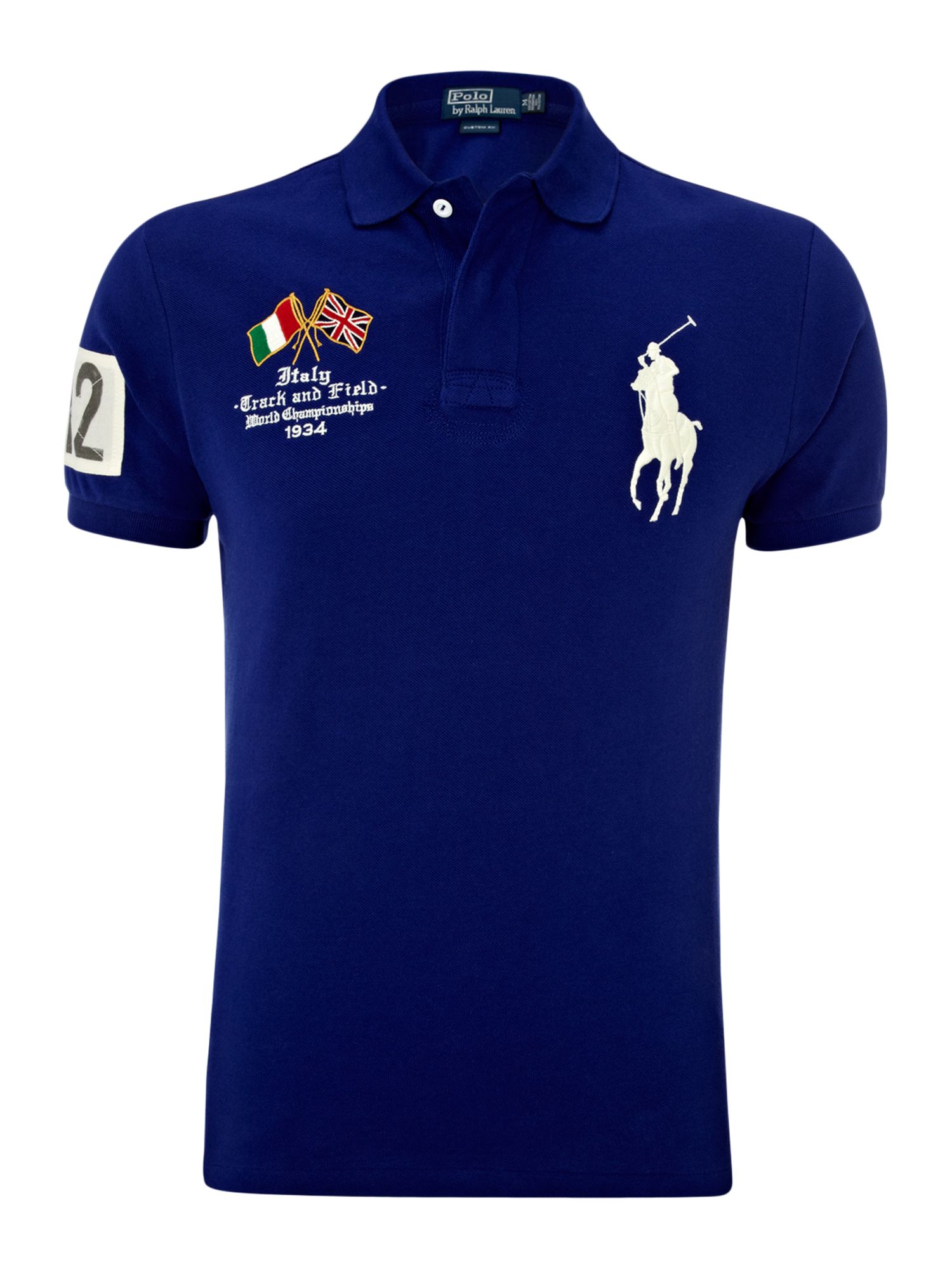 Polo ralph lauren Italy Custom Fitted Polo Shirt in Blue for Men | Lyst