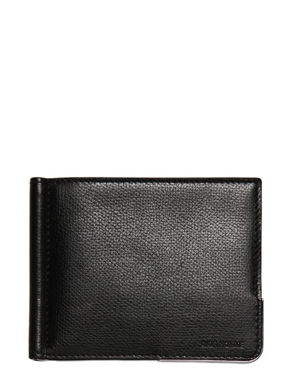 Lyst Dior homme Grained Leather Metal Corner Wallet in Black for Men