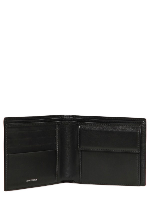 Lyst Dior Homme Soft Leather Zip Coin Wallet in Black for Men