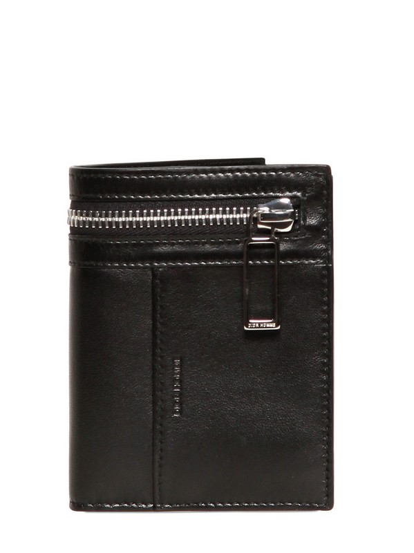 Dior Homme Soft Leather Zip Wallet in Black for Men | Lyst