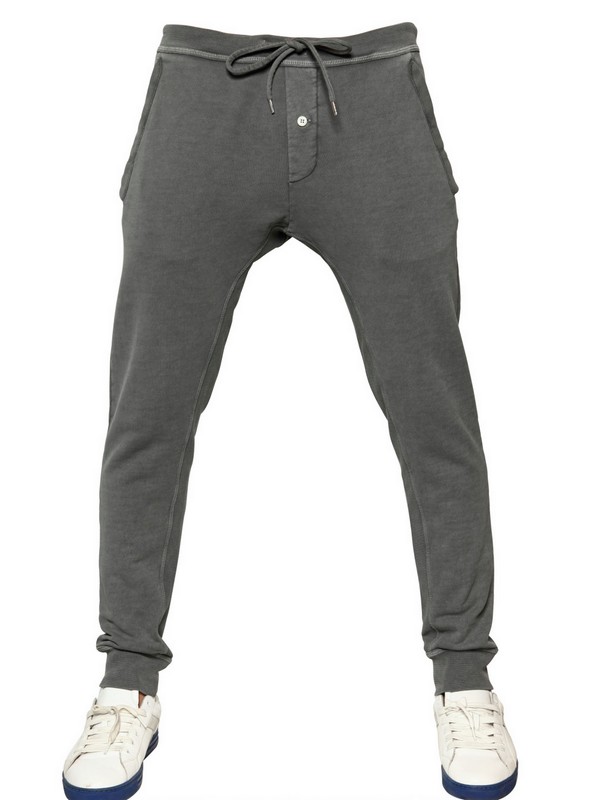 Lyst - Dsquared² Cotton Fleece Jogging Trousers in Gray for Men