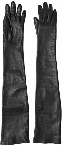 Givenchy Nappa Leather Long Gloves in Black | Lyst