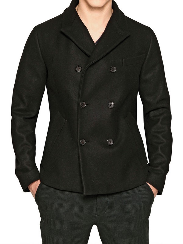 Lyst Iceberg Heavy Wool Cloth Cropped Coat in Black for Men