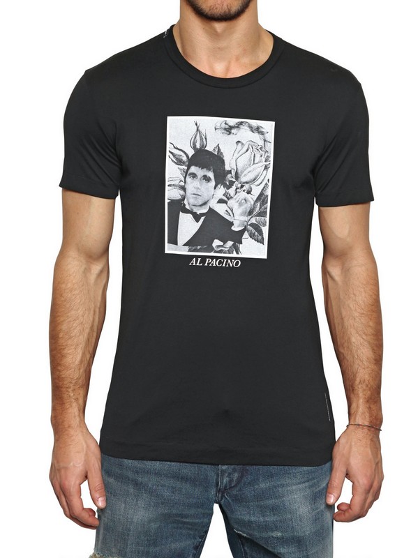 Dolce & Gabbana Al Pacino Jersey Tshirt in Black for Men | Lyst