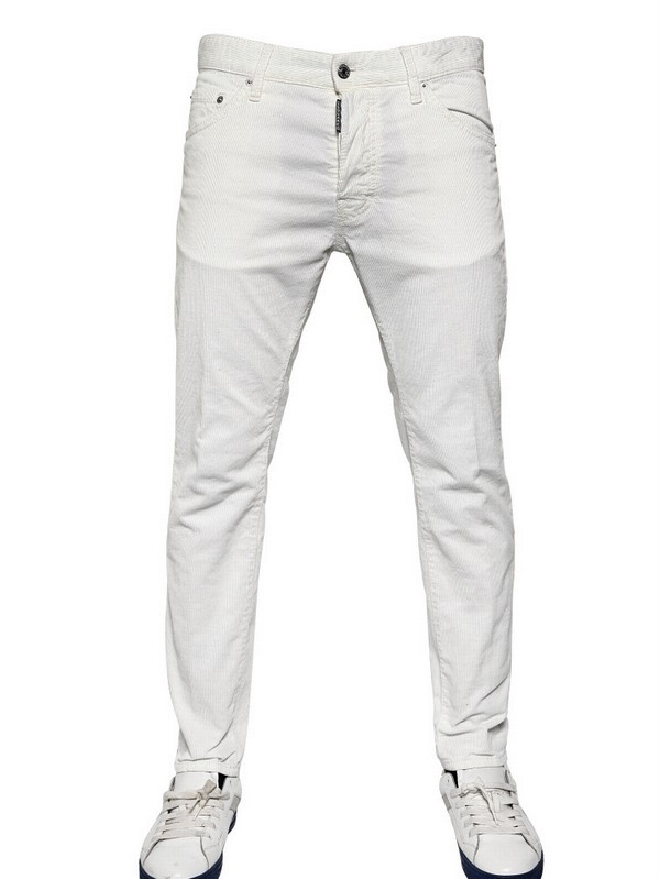 Lyst - Dsquared² 165cm Stretch Corduroy Cool Guy Jeans in White for Men