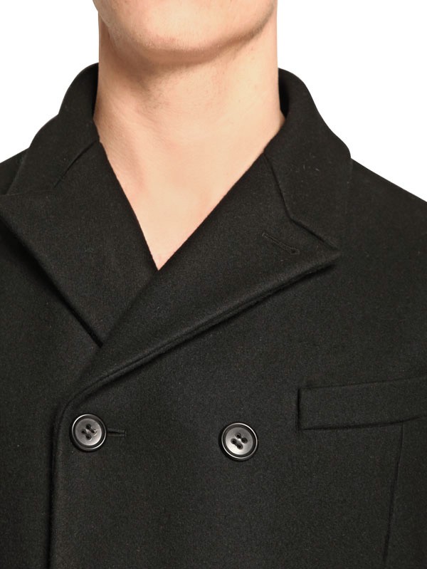 Lyst - Iceberg Heavy Wool Cloth Cropped Coat in Black for Men
