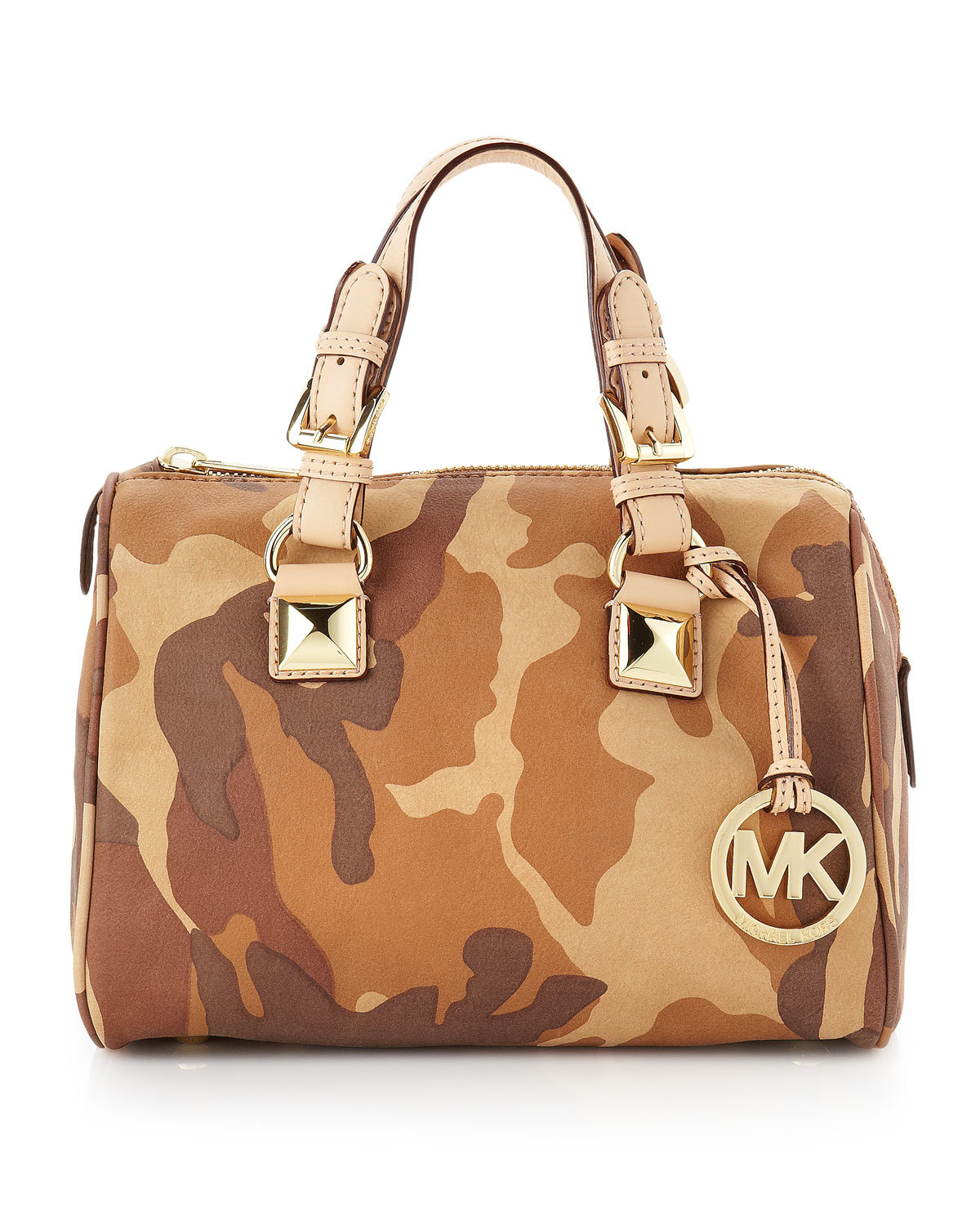 Michael michael kors Camouflage Small Satchel in Brown Lyst